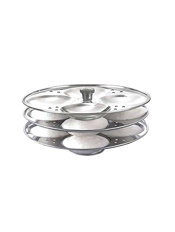 food grade stainless steel regular idli plate, 3-rack plates,  12 idlis