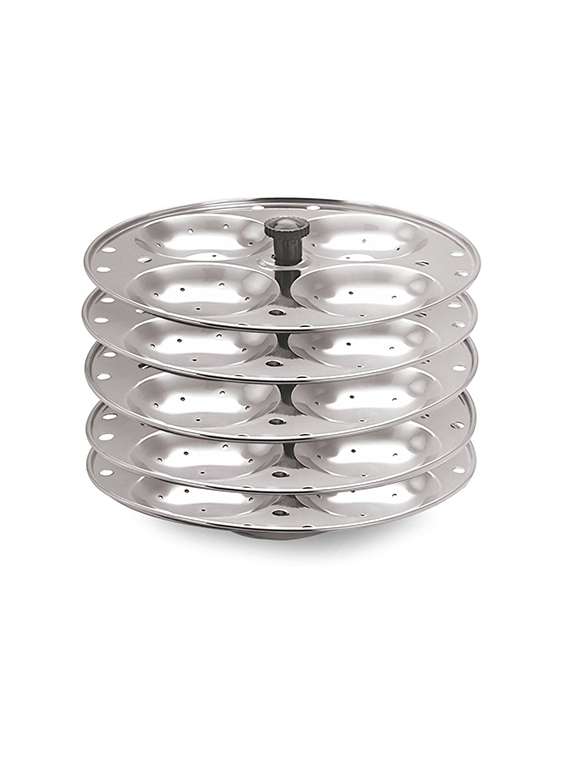 food grade stainless steel regular idli plate, 5-rack plates, 20 idlis
