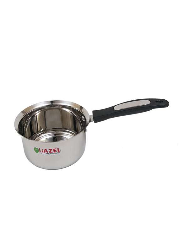 flat sauce pan,stainless steel,silver,1.3 litres