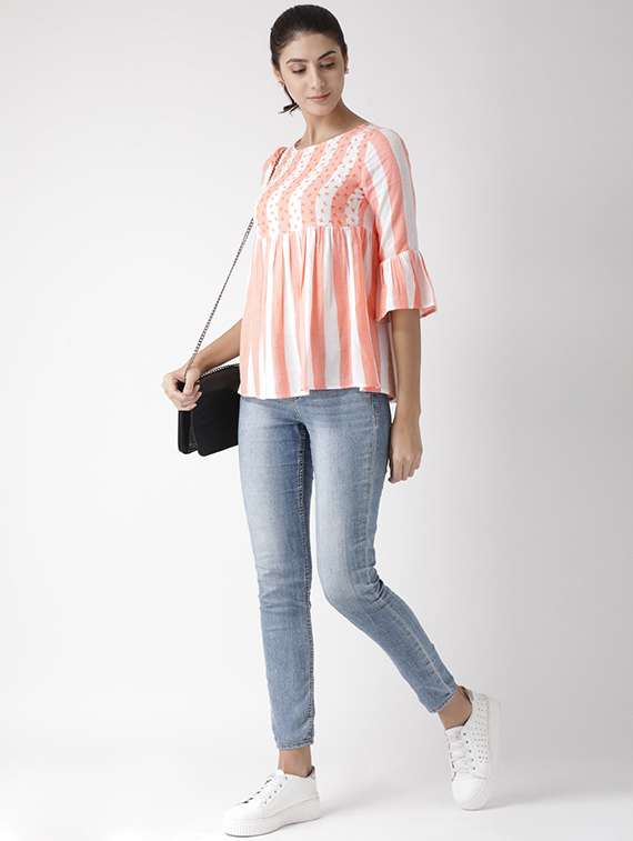 gathered detail printed top - 15574064 - Standard Image - 3