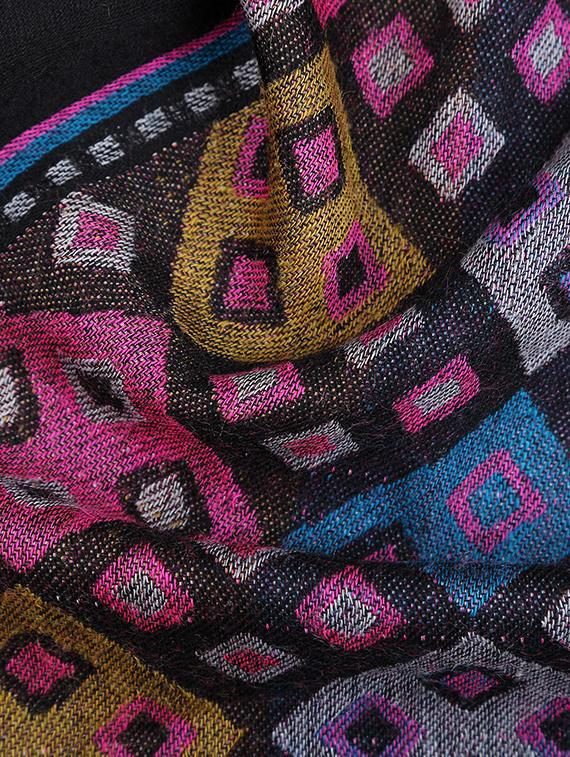 jacquard woolen stole - 15575284 - Standard Image - 3