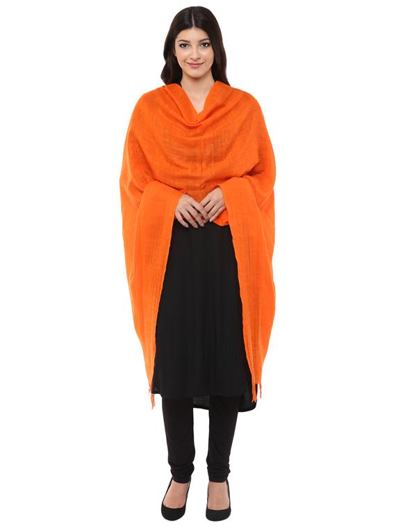 orange wool stole - 15575317 -  Zoom Image - 0