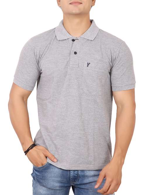 grey cotton pocket t-shirt - 15576602 -  Standard Image - 0