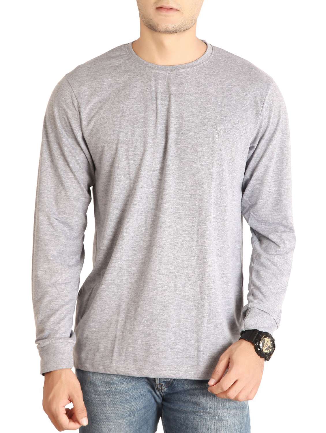 grey cotton t-shirt - 15576605 -  Zoom Image - 0