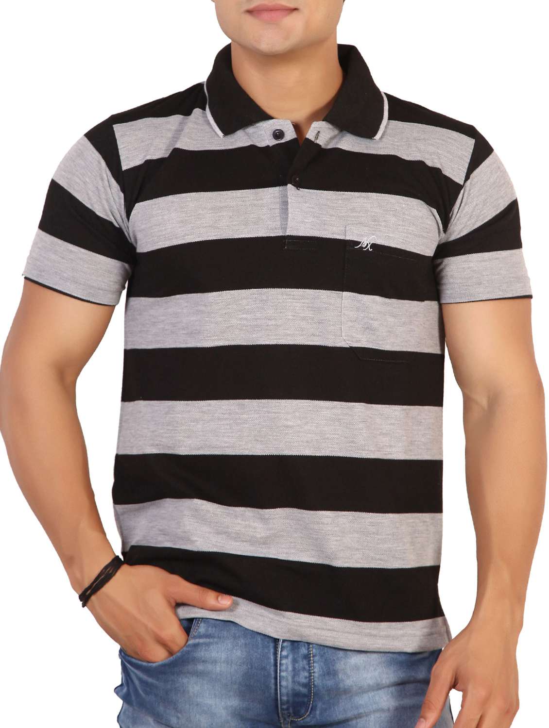 black cotton pocket t-shirt