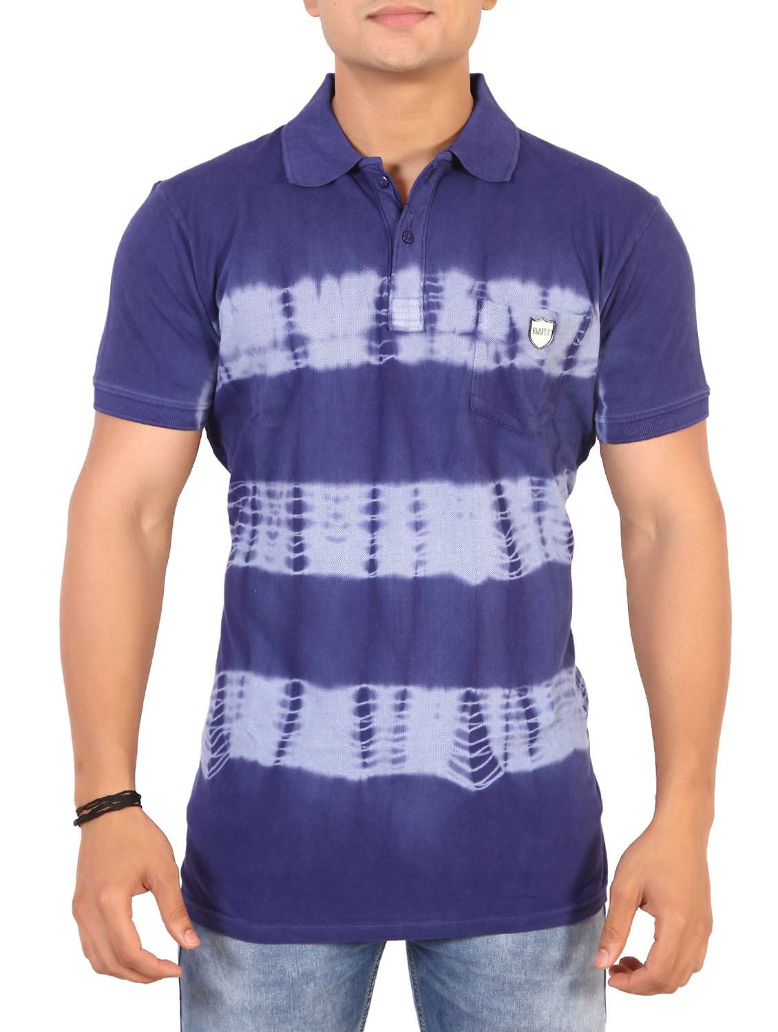 blue cotton pocket t-shirt