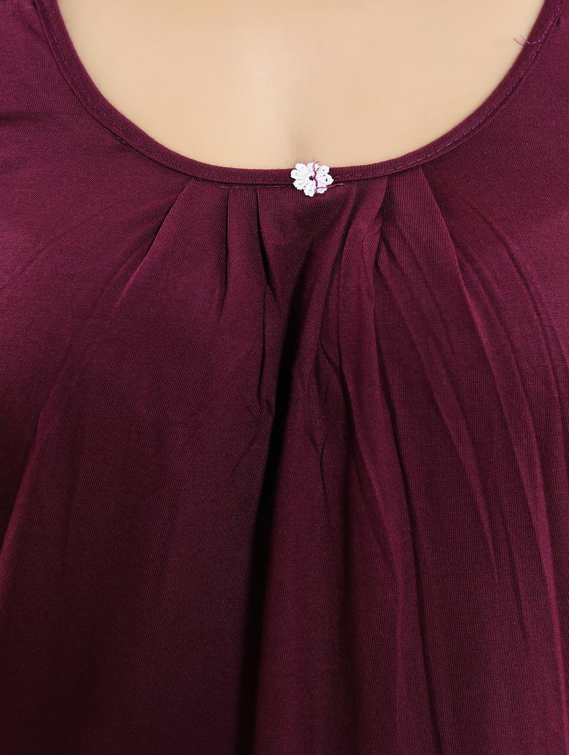 pleat detail side slit nighty - 15577517 - Standard Image - 3