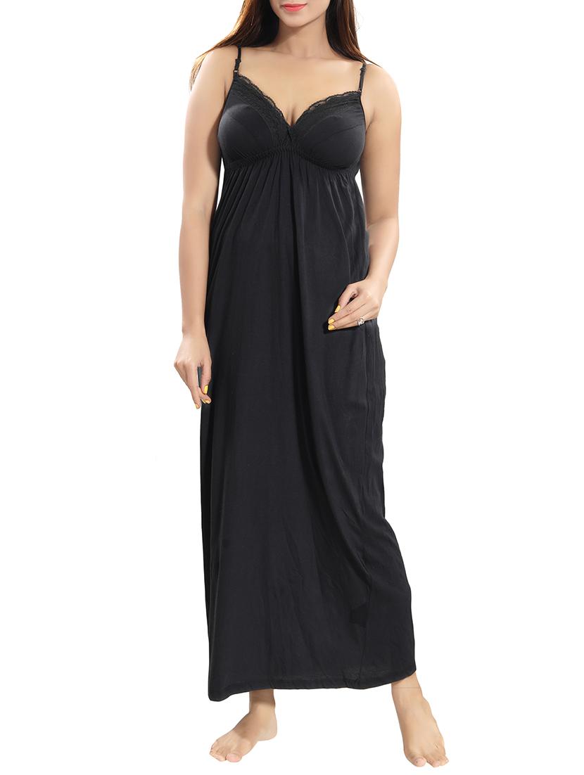 lace detail cami nighty - 15577526 - Zoom Image - 0