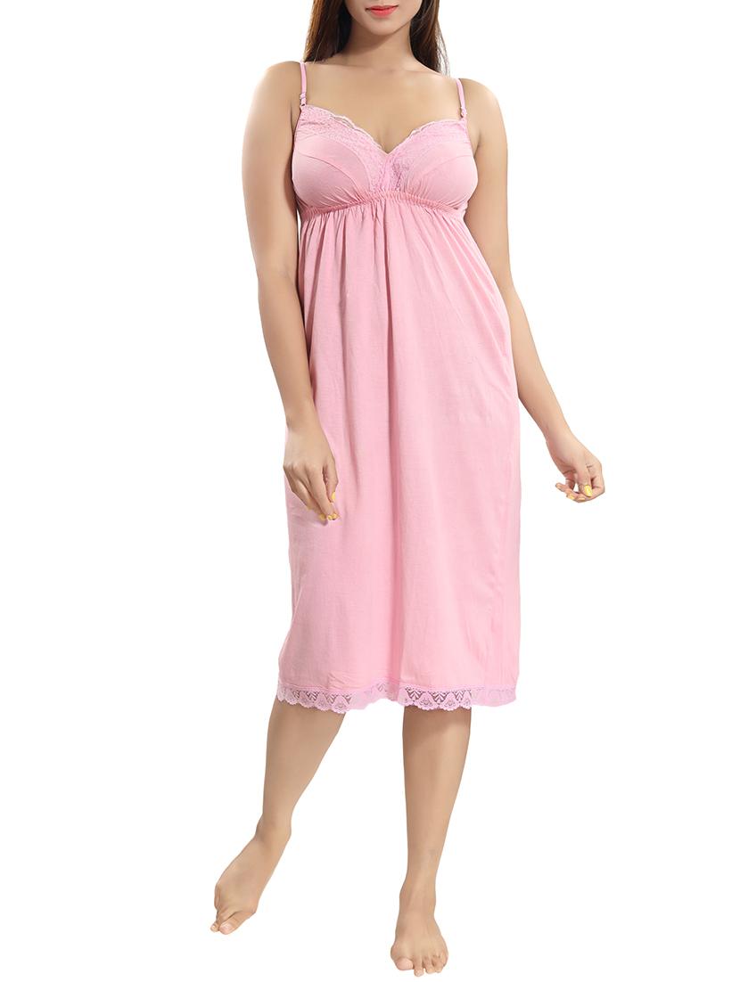 lace detail cami nighty - 15577533 - Zoom Image - 0