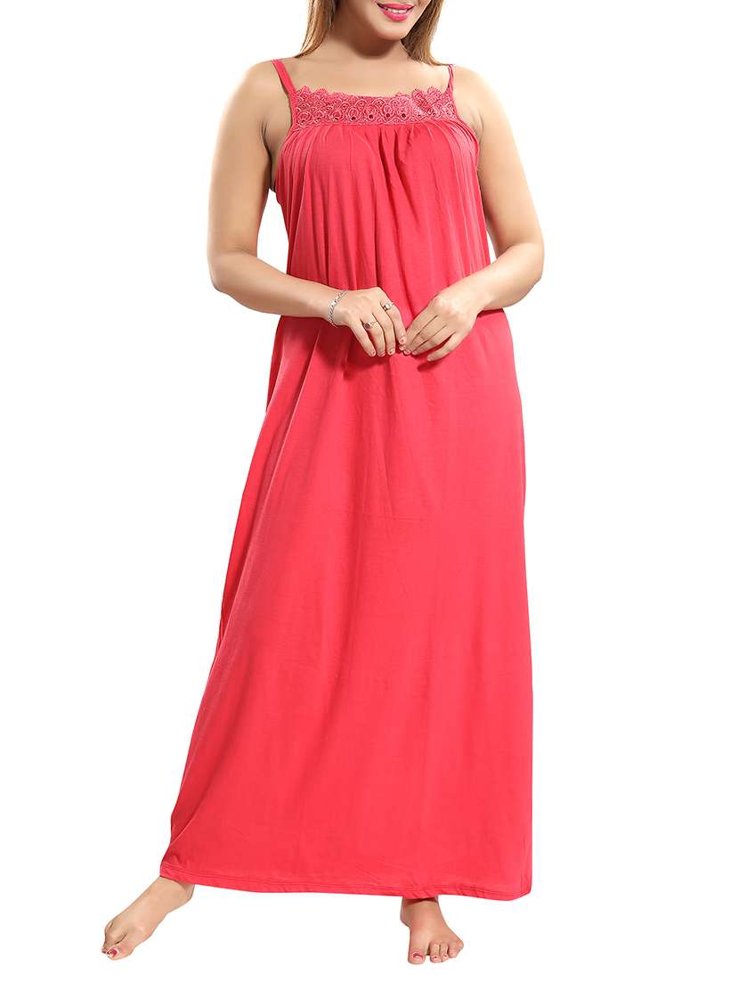 lace detail neck nighty - 15577537 - Zoom Image - 0