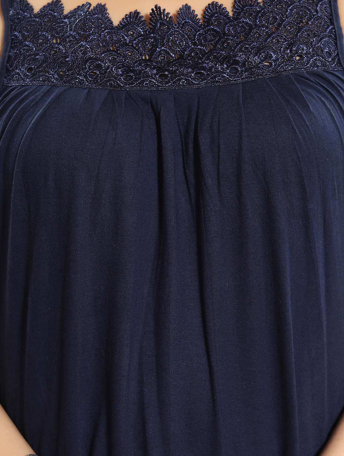 lace detail neck nighty - 15577539 -  Standard Image - 3