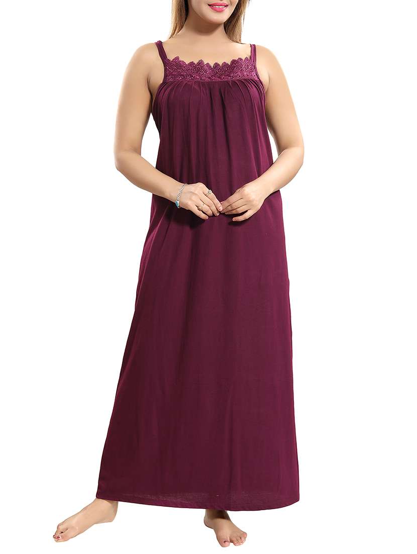 lace detail neck nighty - 15577542 - Zoom Image - 0