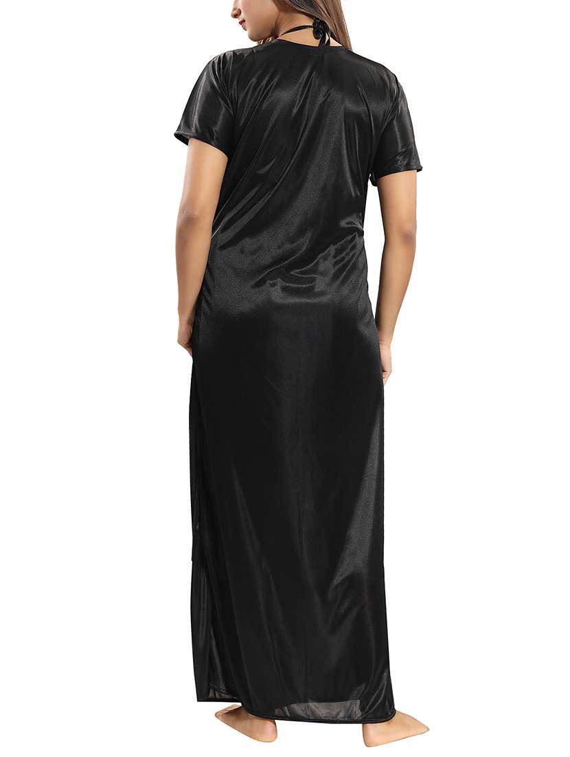 lace detail sleeprobe and nighty set - 15577637 -  Standard Image - 3