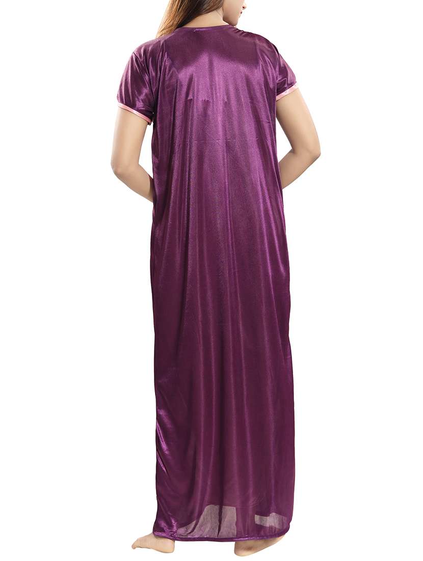 embroidered sleeprobe and nighty set - 15577781 - Standard Image - 3