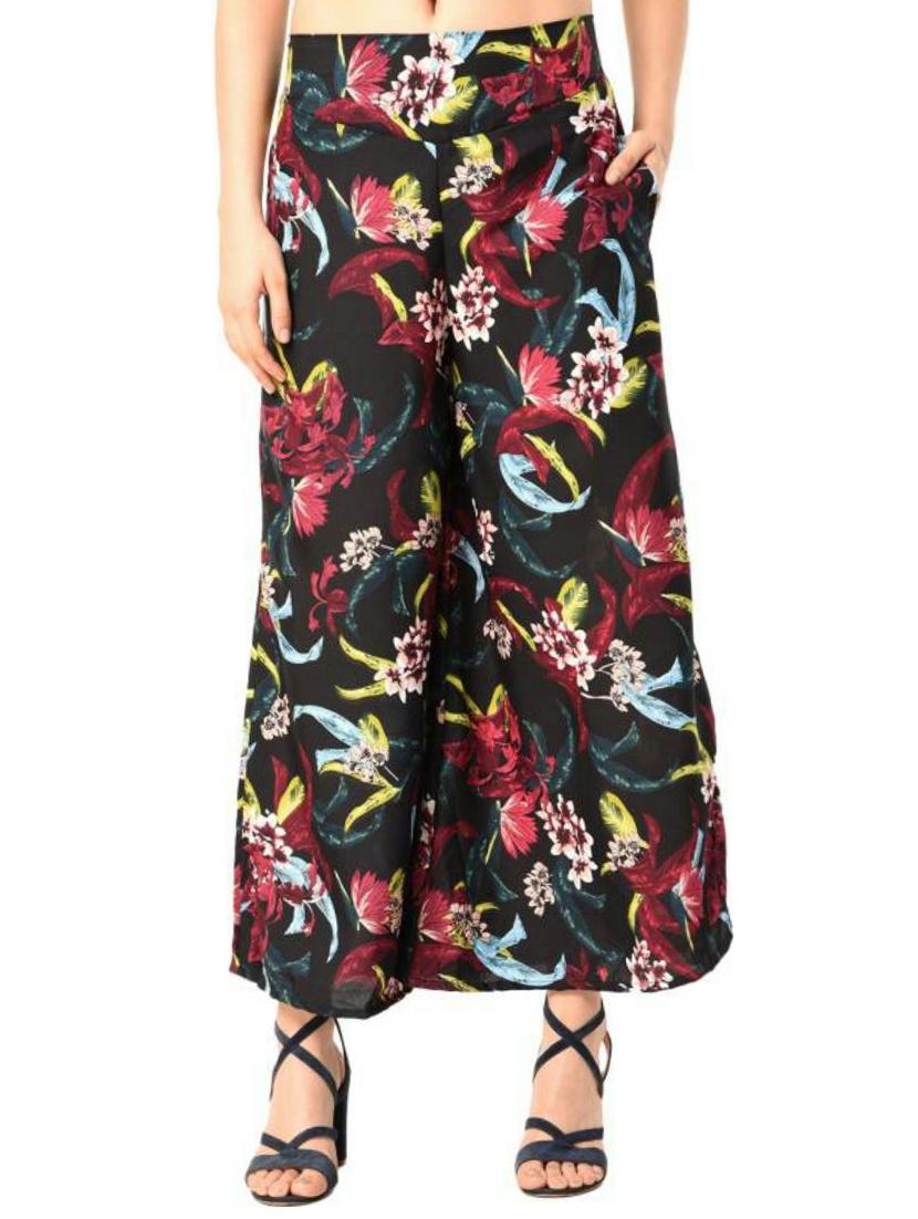 floral flared palazzo - 15579337 -  Zoom Image - 0