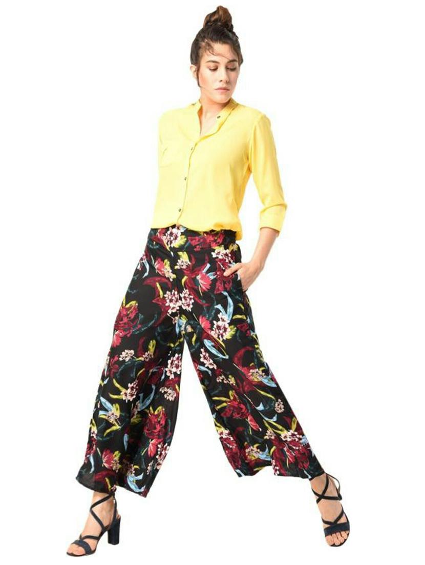 floral flared palazzo - 15579337 - Standard Image - 3