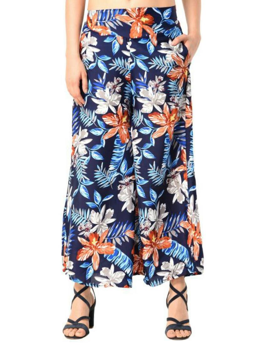 floral flared palazzo - 15579338 -  Zoom Image - 0