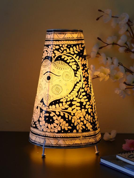 unravel india leather puppetry floor/table lamp - 15580318 -  Zoom Image - 0