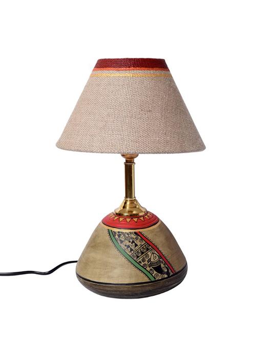 unravel india teracotta handpainted madhubani art table lamp - 15581226 - Standard Image - 0