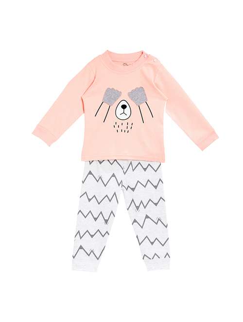 orange cotton pyjama set - 15581458 -  Standard Image - 0