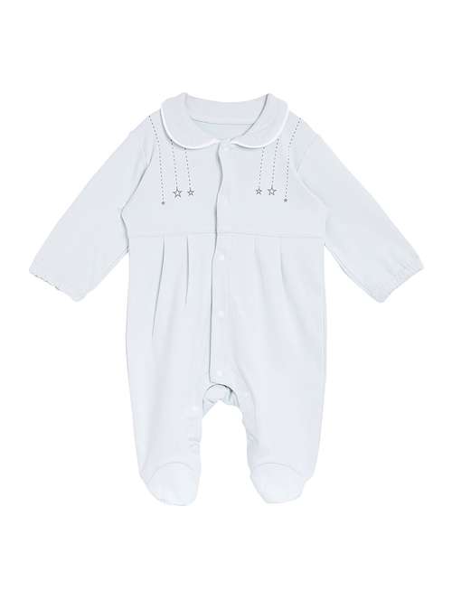 blue cotton romper - 15581487 - Standard Image - 0