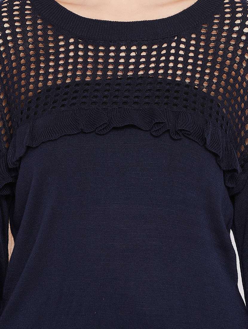 women's straight round neck top - 15581507 -  Standard Image - 3