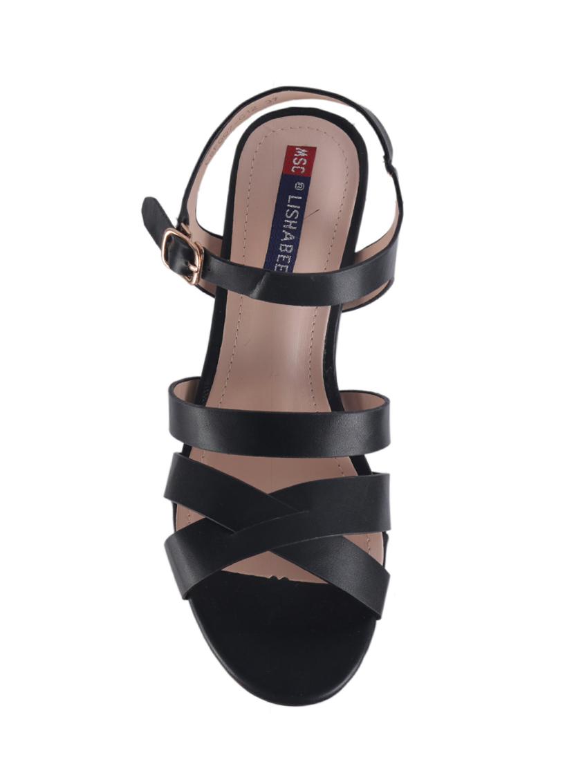 black back strap sandals - 15581797 - Standard Image - 3