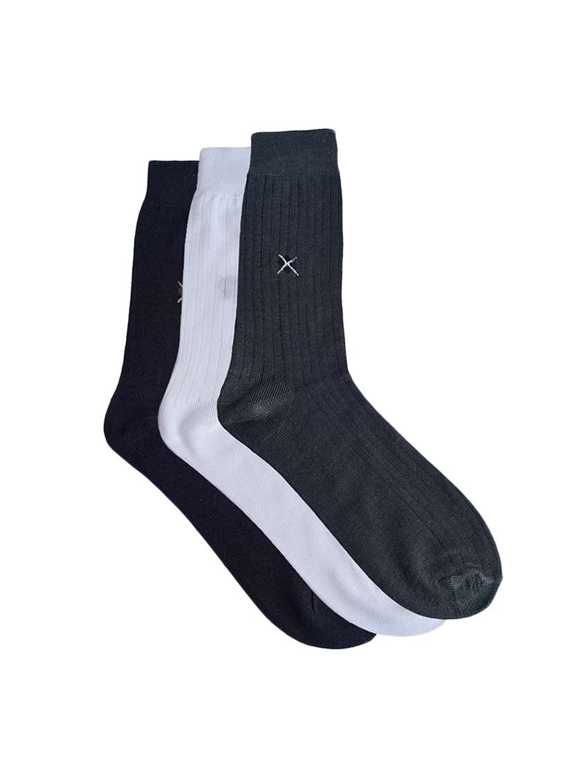 men pack of 3 solid above ankle length socks