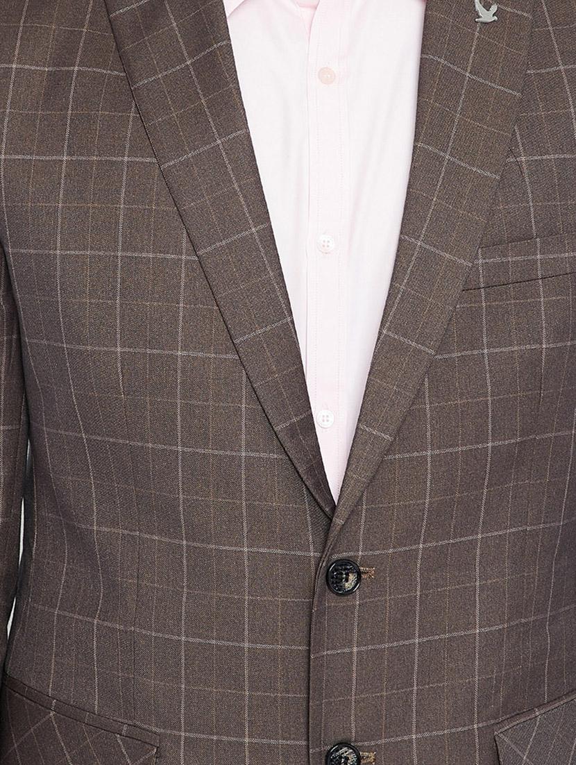 brown polyester single breasted suit - 15583081 - Standard Image - 3