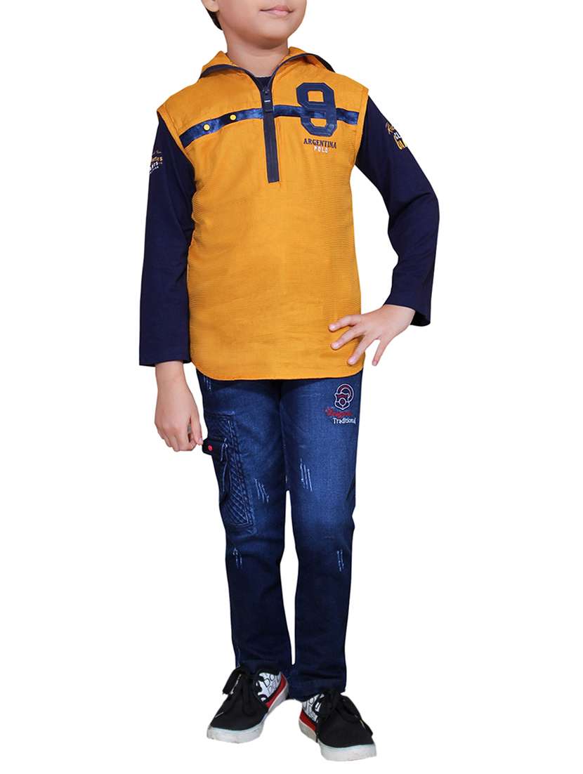 yellow cotton full length set