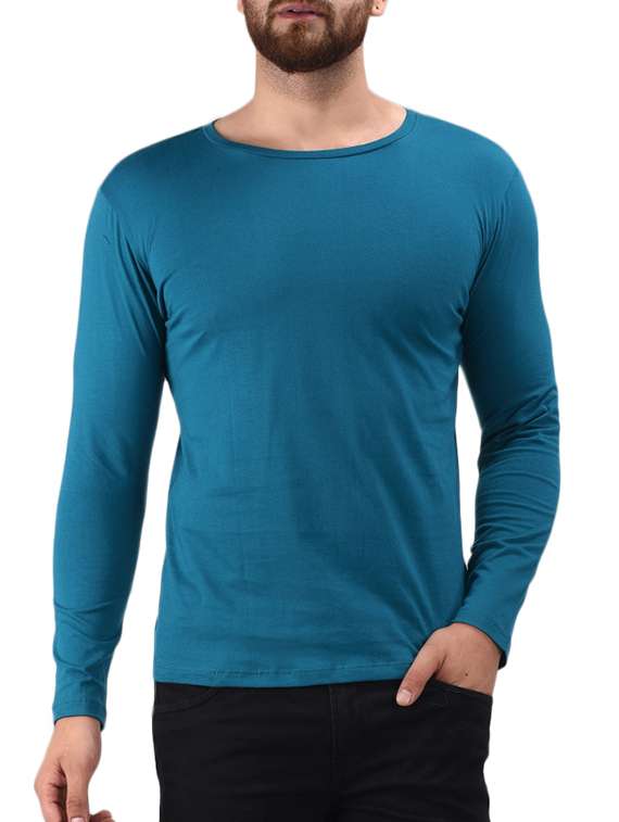 blue cotton t-shirt - 15584696 -  Zoom Image - 0