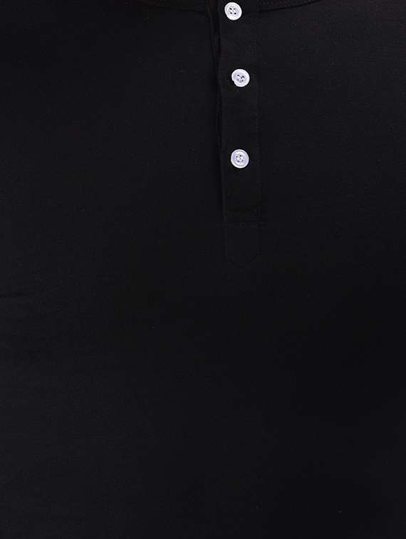 black cotton t-shirt - 15584699 - Standard Image - 3