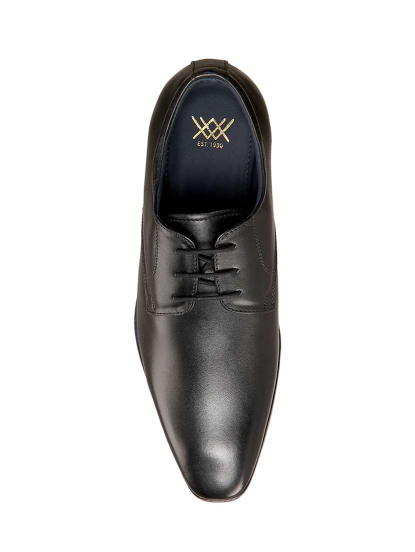 black leather lace-up derbys - 15585149 -  Standard Image - 3