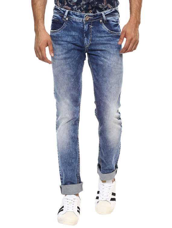 Blue  Heavy Washed Jeans