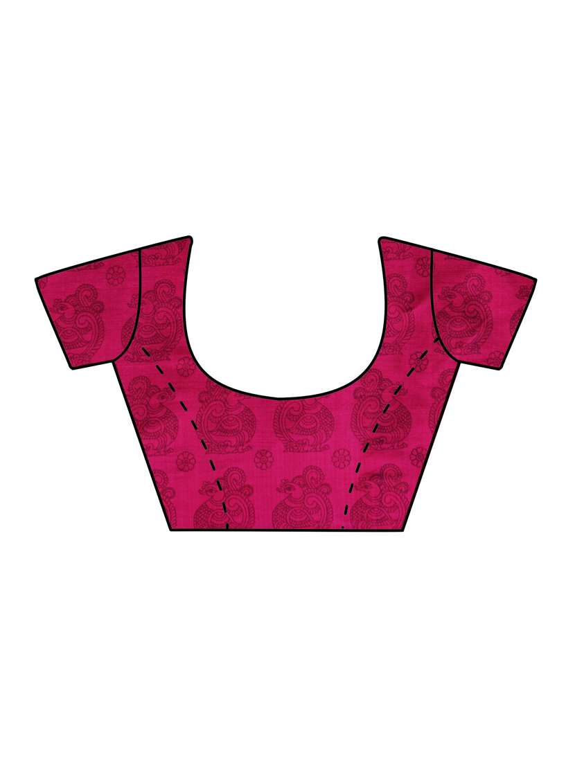 conversational printed saree with blouse - 15589656 -  Standard Image - 3