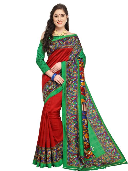 conversational printed saree with blouse - 15589686 -  Standard Image - 0