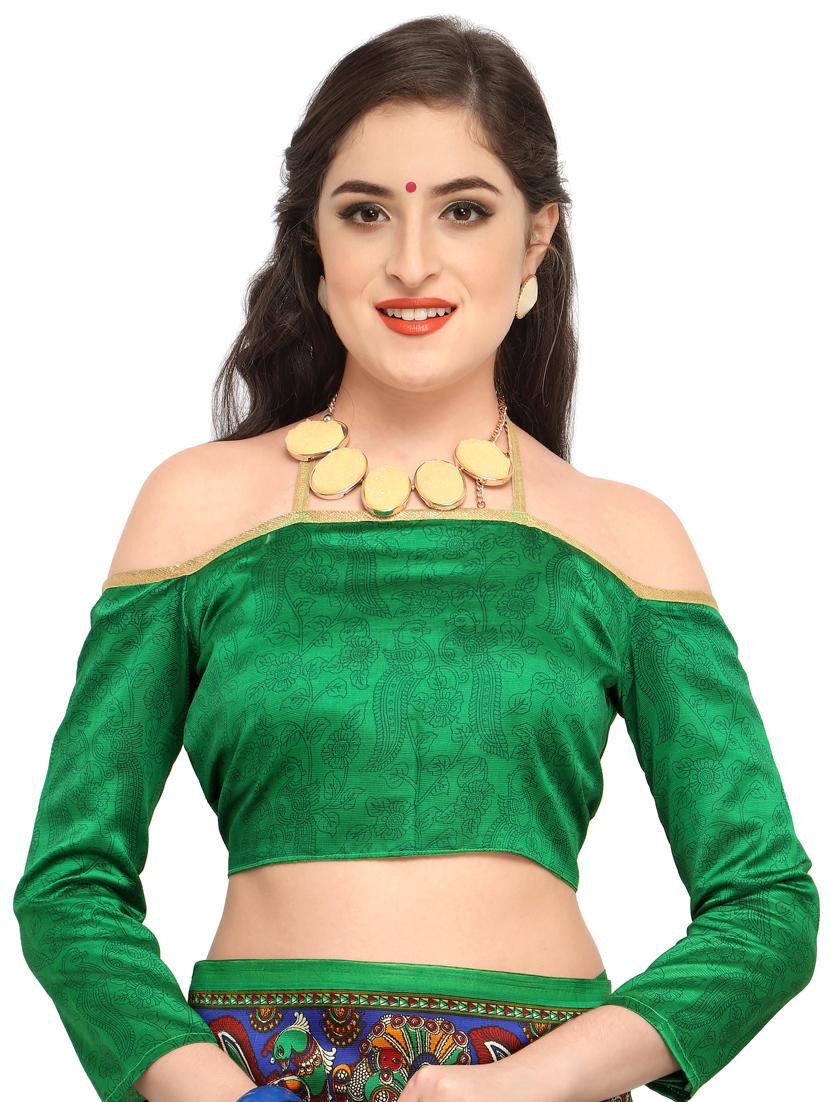 conversational printed saree with blouse - 15589686 - Standard Image - 3
