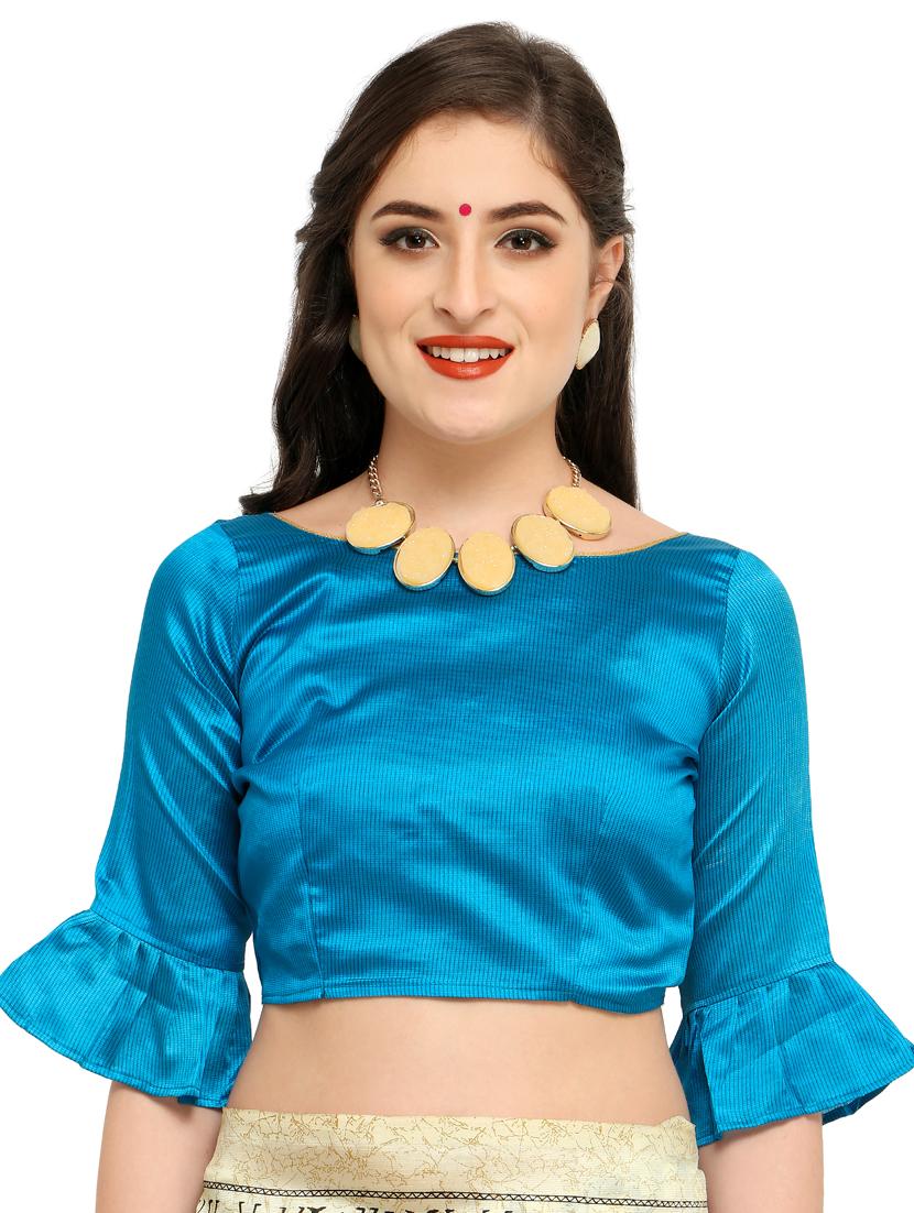 conversational bordered saree with blouse - 15589695 - Standard Image - 3