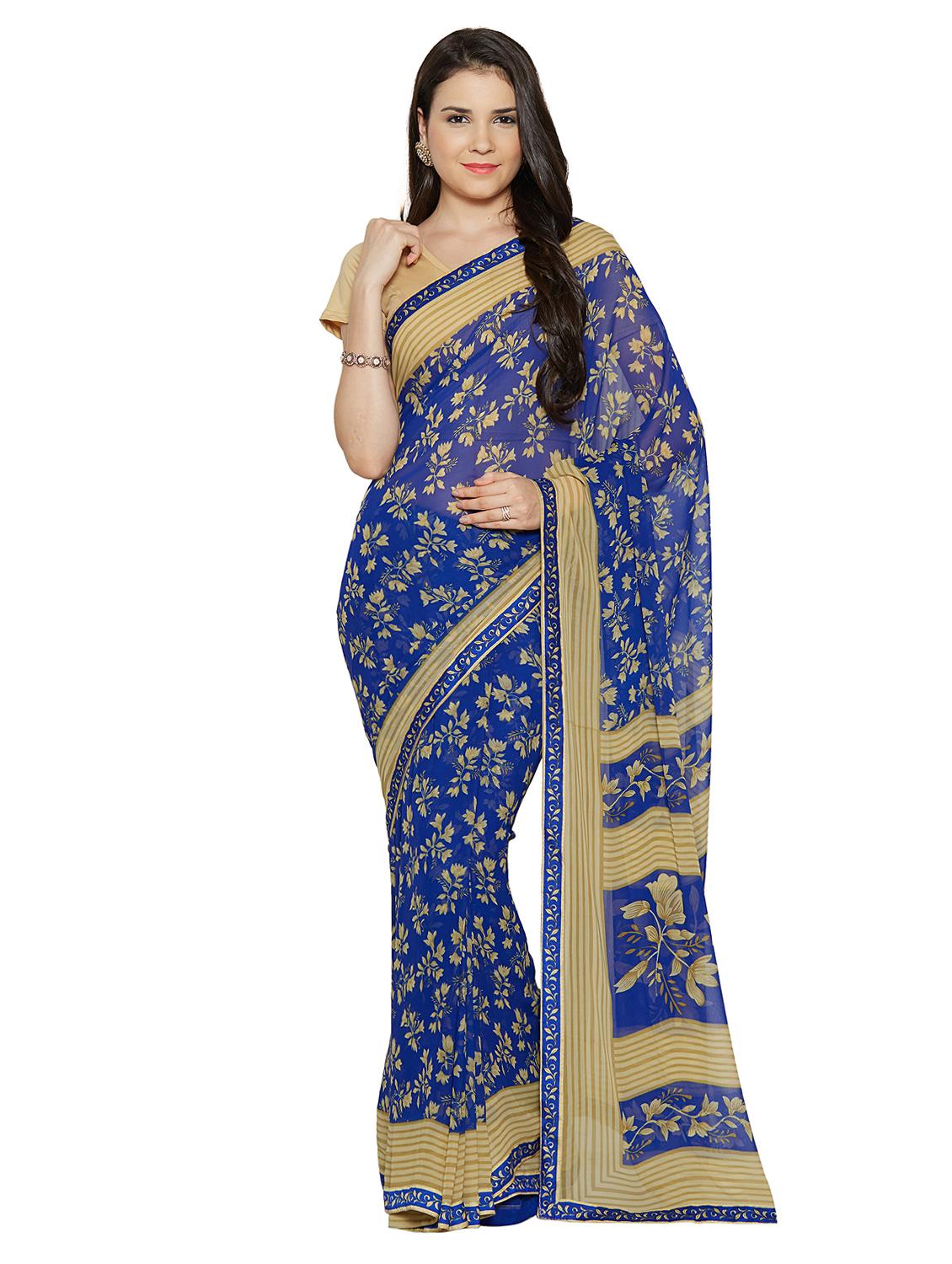 ditsy floral printed saree with blouse - 15589748 -  Zoom Image - 0