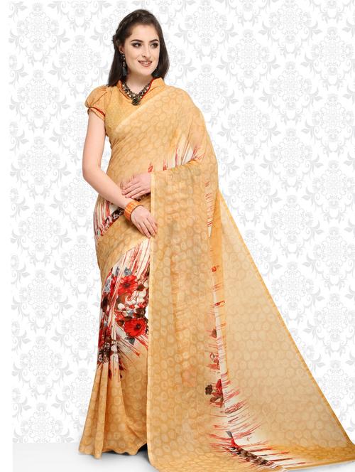 ditsy floral printed saree with blouse - 15589833 -  Standard Image - 0
