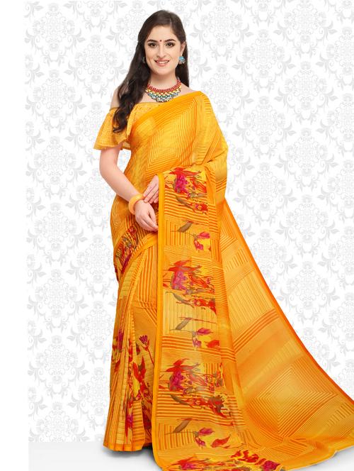geometrical printed saree with blouse - 15589842 -  Standard Image - 0