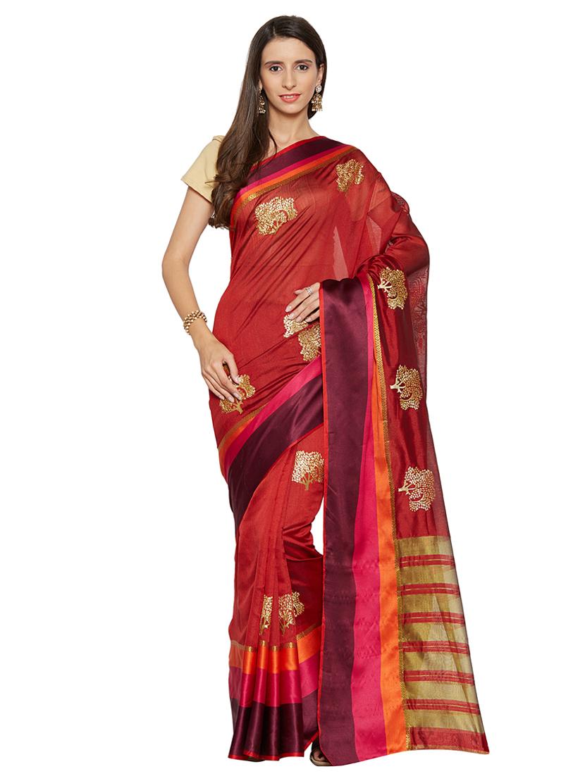 zari woven saree with blouse - 15589852 - Zoom Image - 0