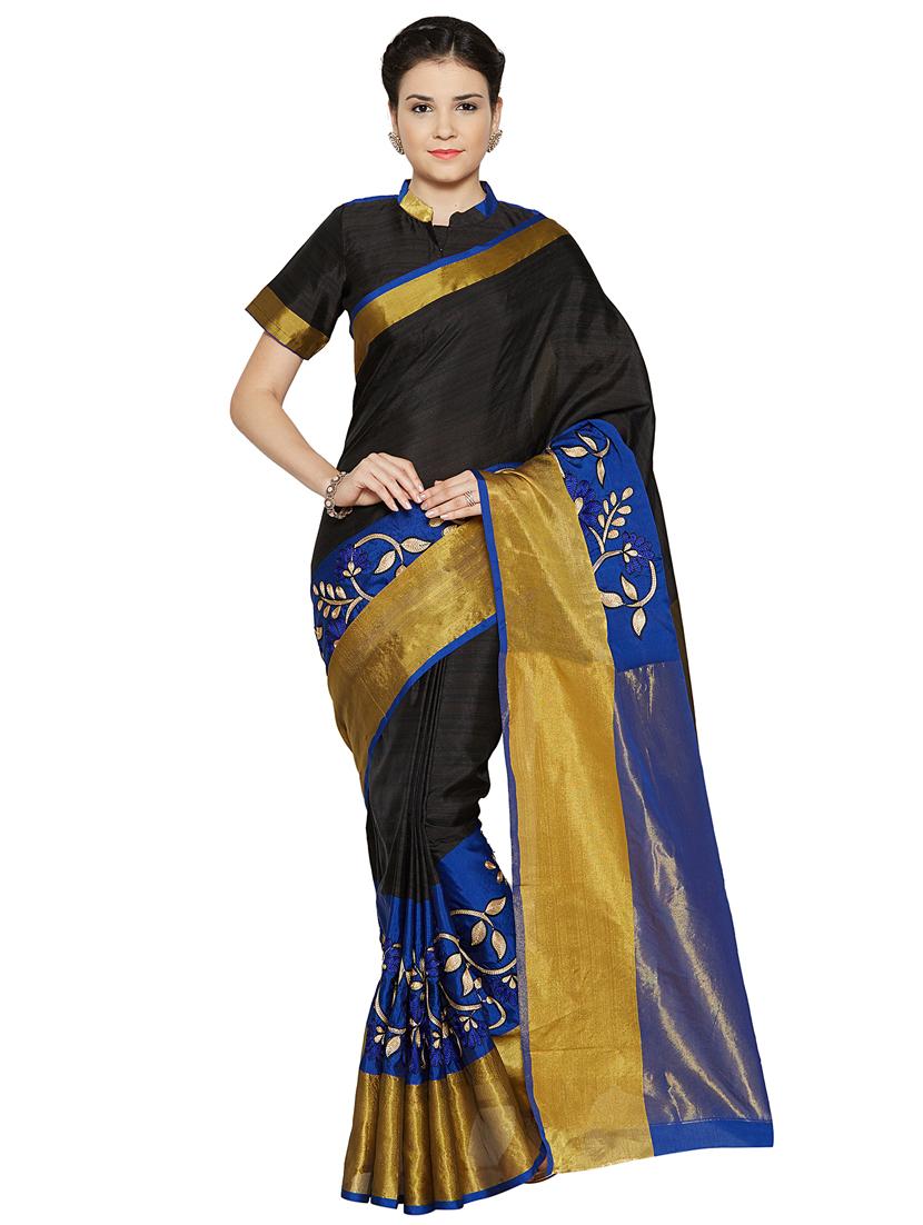 zari bordered saree with blouse - 15589877 - Zoom Image - 0