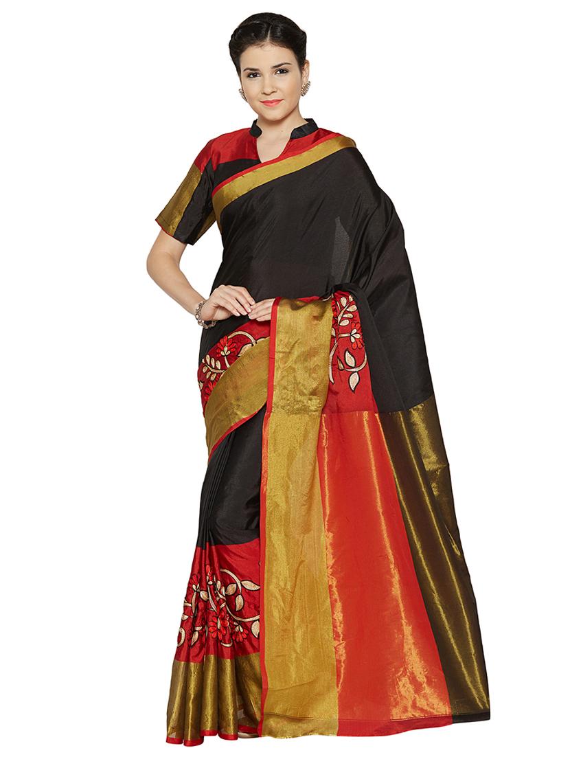 zari bordered saree with blouse - 15589883 - Zoom Image - 0