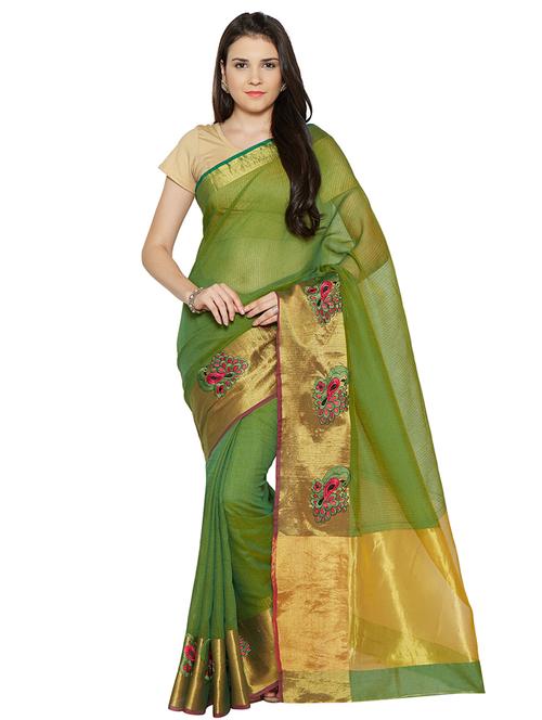 conversational bordered saree with blouse - 15589885 -  Standard Image - 0