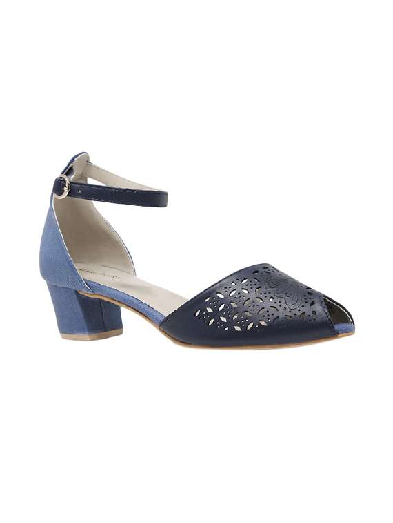 blue ankle strap sandals