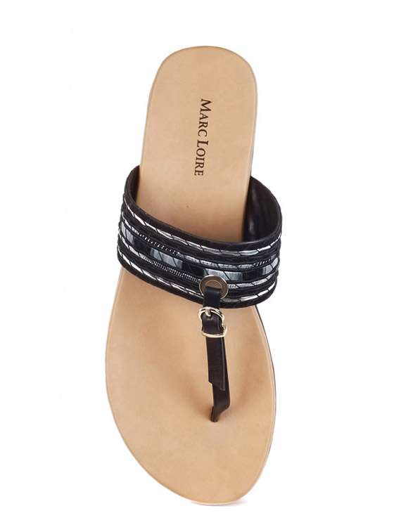 black flat forms sandals - 15603842 -  Standard Image - 3