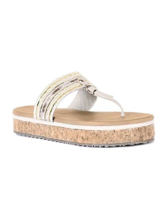 beige flat forms sandals