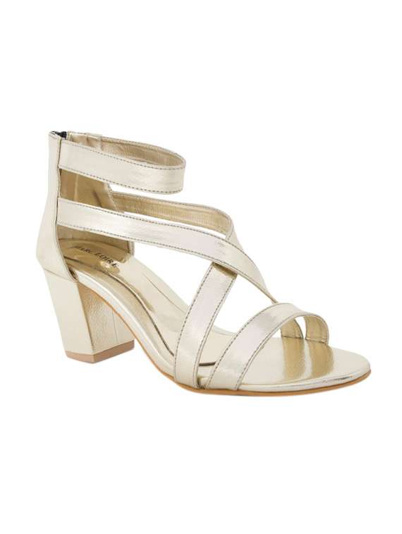 gold ankle strap sandals