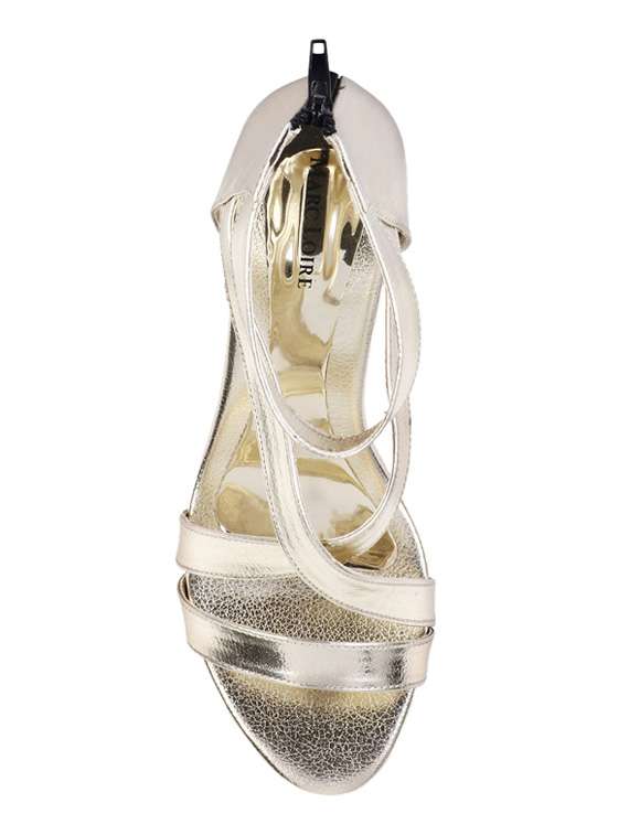 gold ankle strap sandals - 15603851 -  Standard Image - 3